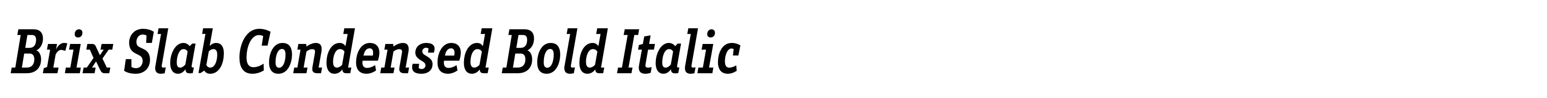 Brix Slab Condensed Bold Italic